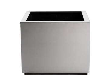 STEEL - Low square stainless steel plant pot with automatic watering by Hobby Flower - view 2